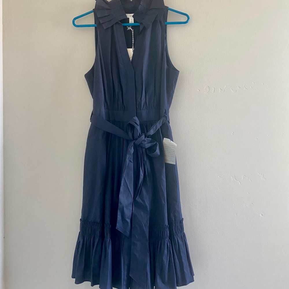 Pleat Collar Shirtdress